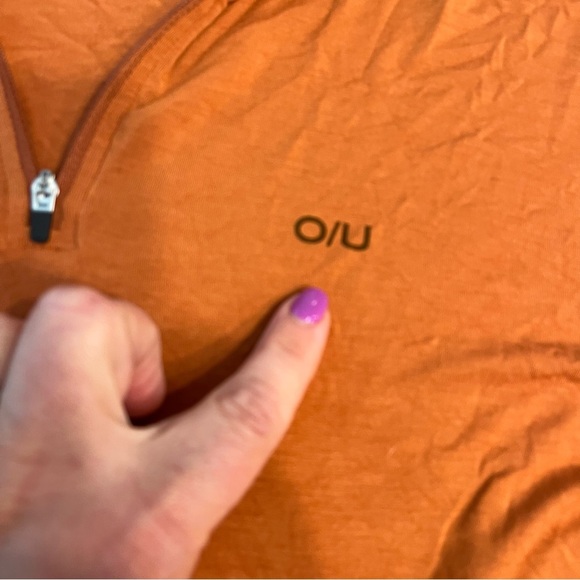 Men's Over Under Core Layer Hoodie Adobe Orange Quarter-Zip Shirt size XXL - Picture 2 of 6